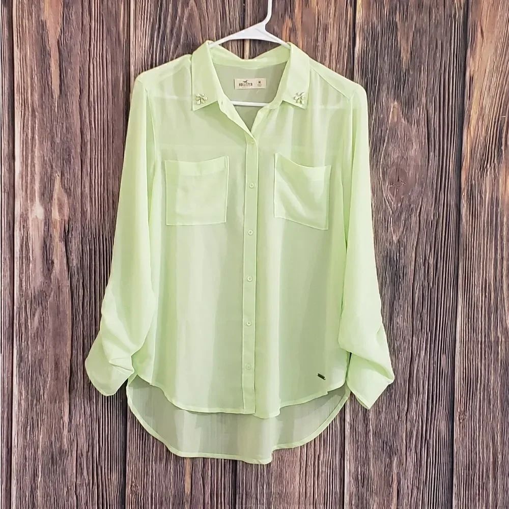 Hollister Green Shirt 